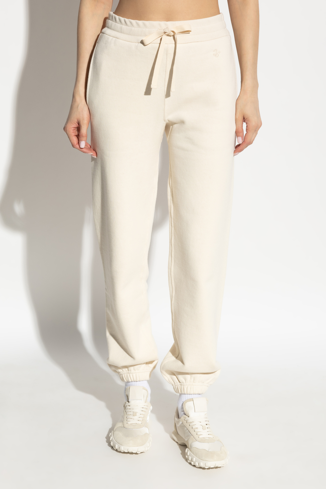JIL SANDER+ クリームコットンパンツ JIL SANDER ジルサンダー JSPQ301501 コットン クロップド